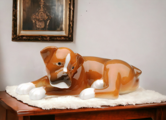 Ceramic Saint Bernard Dog Figurine Home Décor Gift for Her Gift for Mom Kitchen Décor Dog Lover Gift Pet Loss Gift