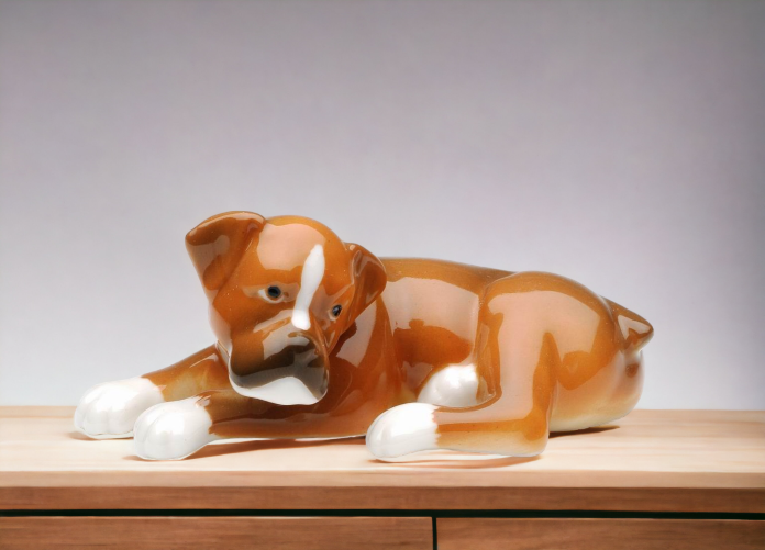 Ceramic Saint Bernard Dog Figurine Home Décor Gift for Her Gift for Mom Kitchen Décor Dog Lover Gift Pet Loss Gift