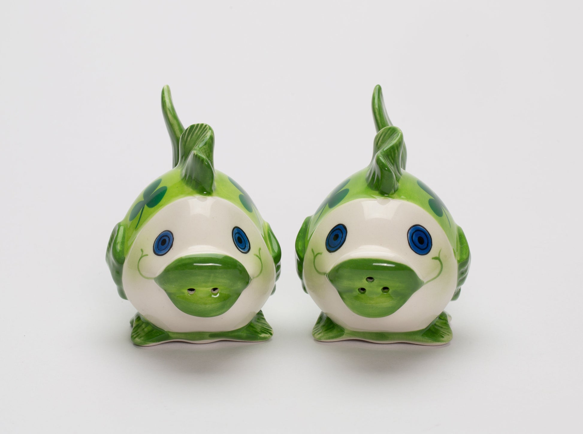 Ceramic Saint Patrick’s Day Fish Salt and Pepper Shakers Home Décor Gift for Her Mom Kitchen Décor Irish Saint
