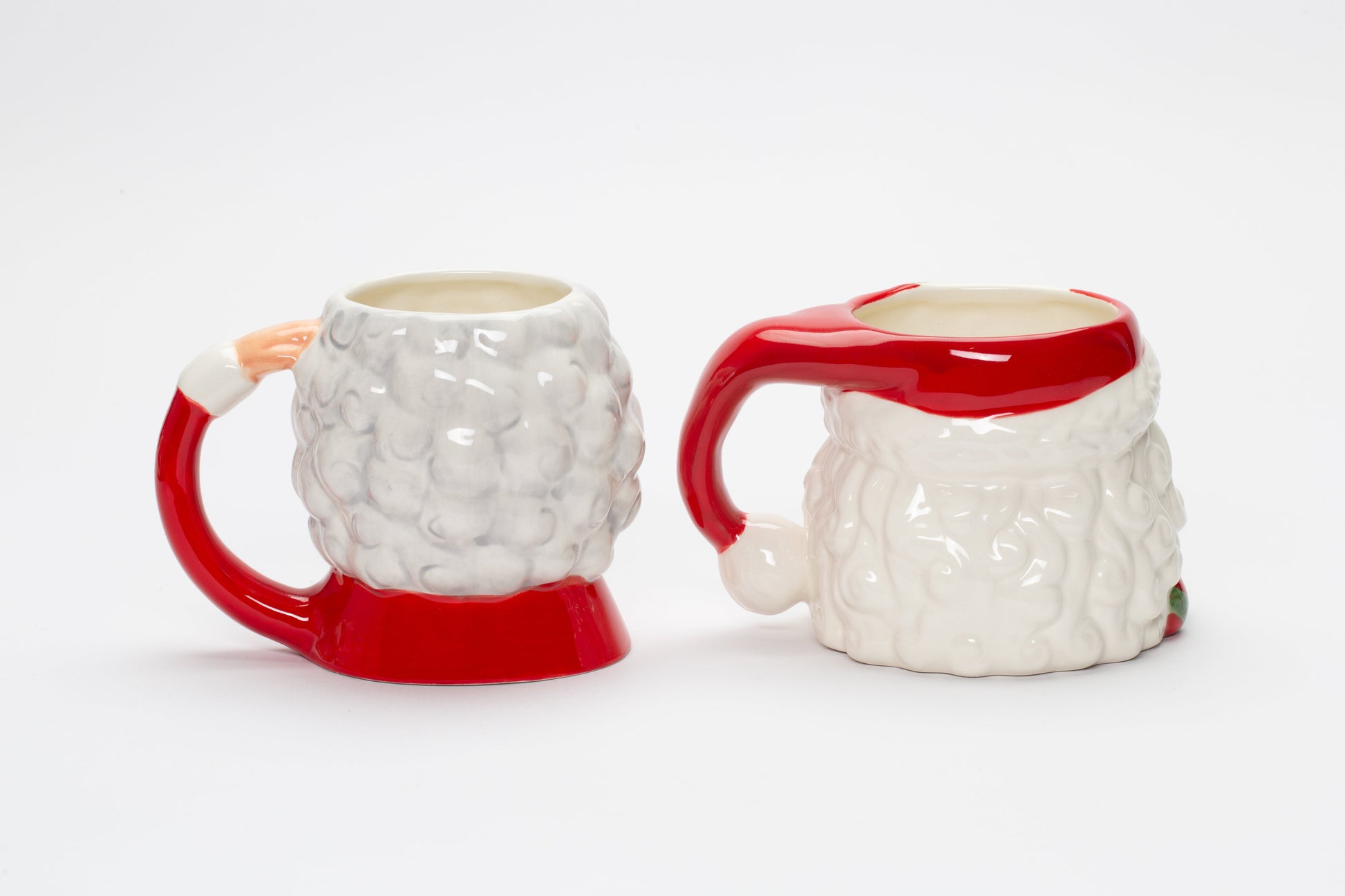Ceramic Santa Claus and Mrs. Claus Mugs Pair Home Décor Gift for Her Gift for Mom Kitchen Décor Christmas Décor - Mugs