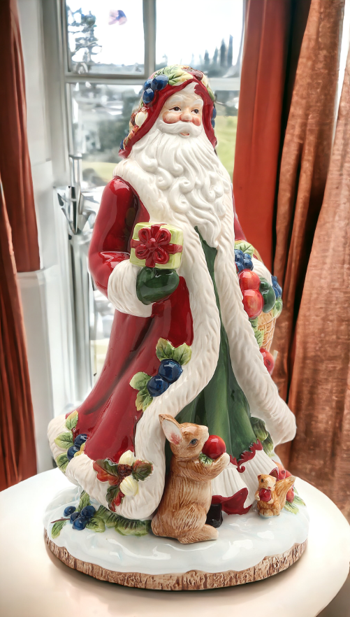 Ceramic Santa Figurine - Fruitful Holiday Collection Home Décor Gift for Her Gift for Mom Kitchen Décor Christmas Décor
