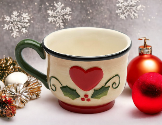 Ceramic Santa’s Village Set Of 4 Cups Home Décor Gift for Her Gift for Mom Kitchen Décor Christmas Décor - Mugs