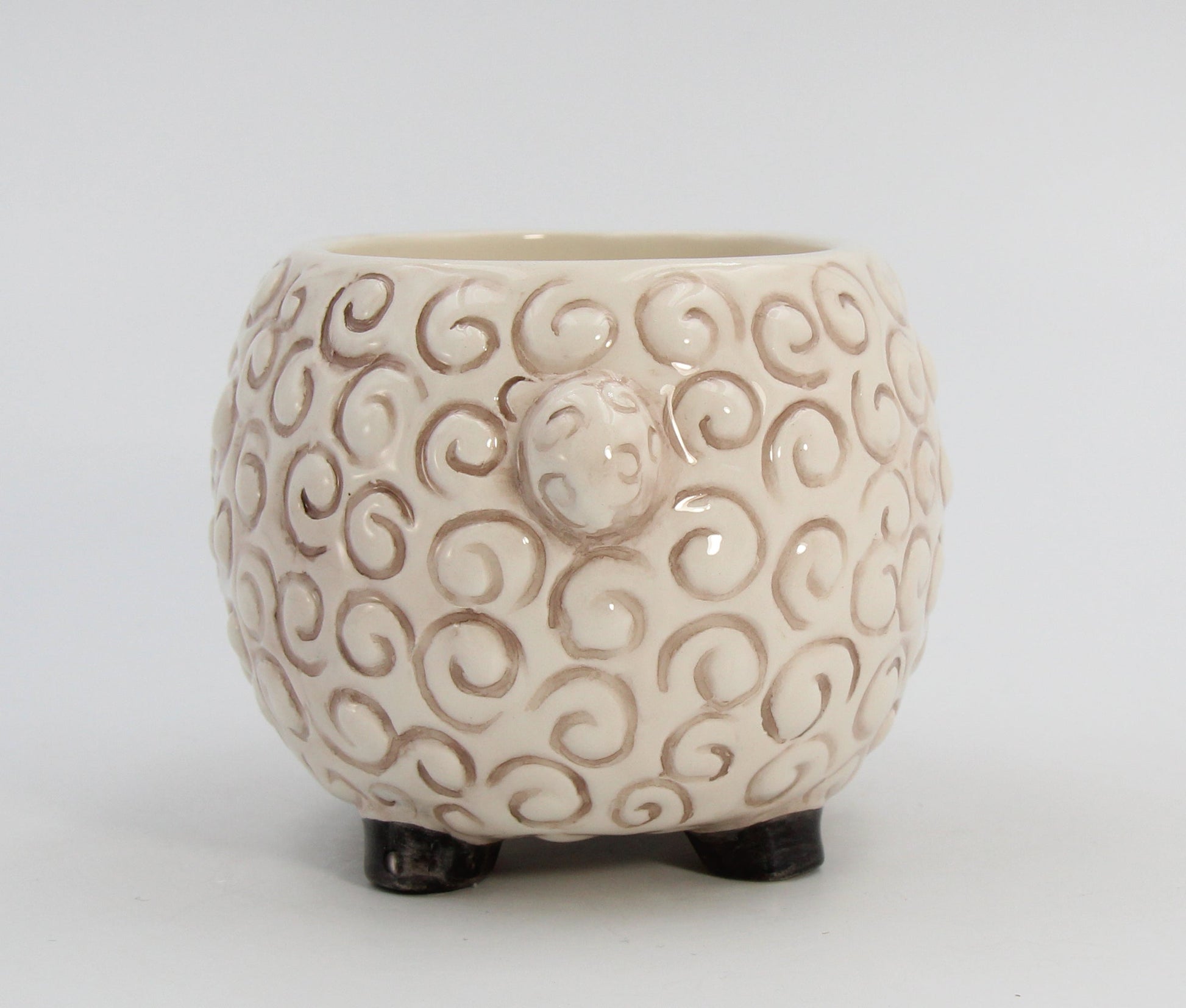 Ceramic Sheep with Sunflower Bowl or Indoor Planter Home Décor Gift for Her Gift for Mom Kitchen Décor Farmhouse Decor