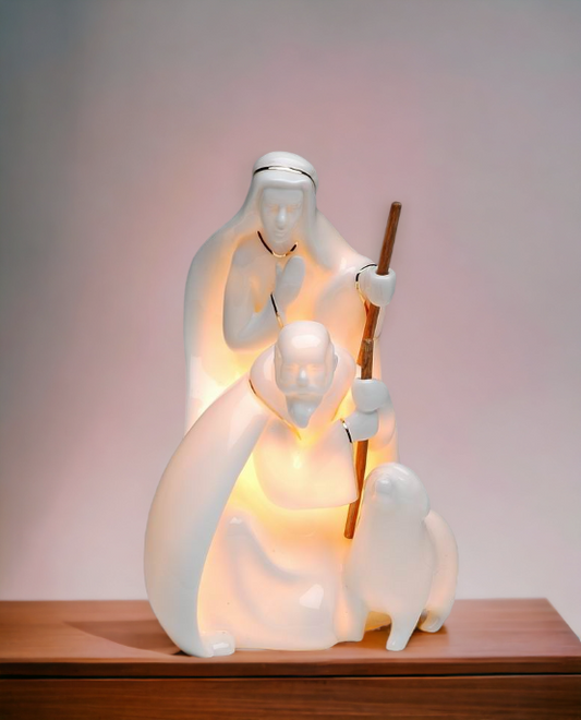 Ceramic Shepherds Night Light Home Décor Religious Décor Religious Gift Church Décor Baptism Gift - Night Lights &