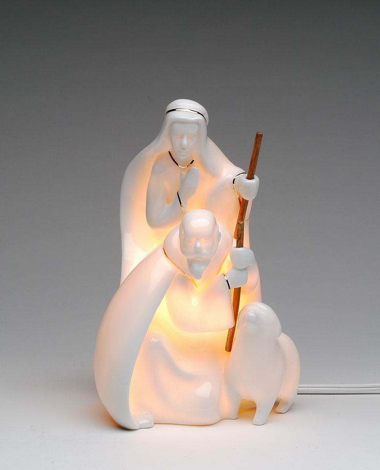 Ceramic Shepherds Night Light Home Décor Religious Décor Religious Gift Church Décor Baptism Gift - Night Lights &
