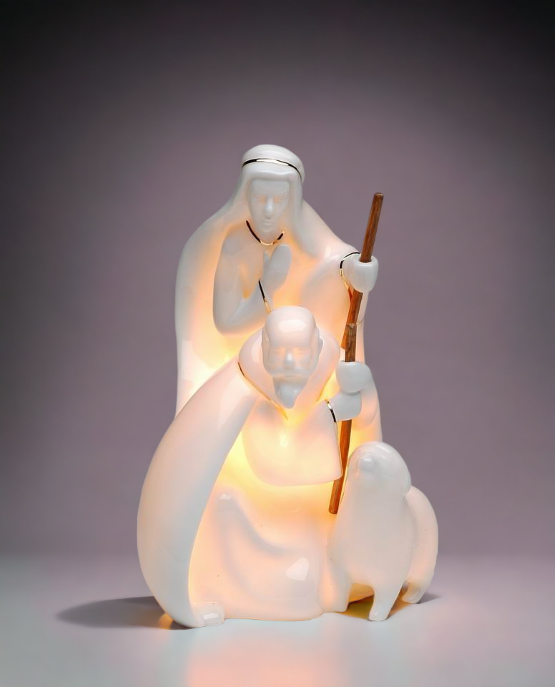 Ceramic Shepherds Night Light Home Décor Religious Décor Religious Gift Church Décor Baptism Gift - Night Lights &