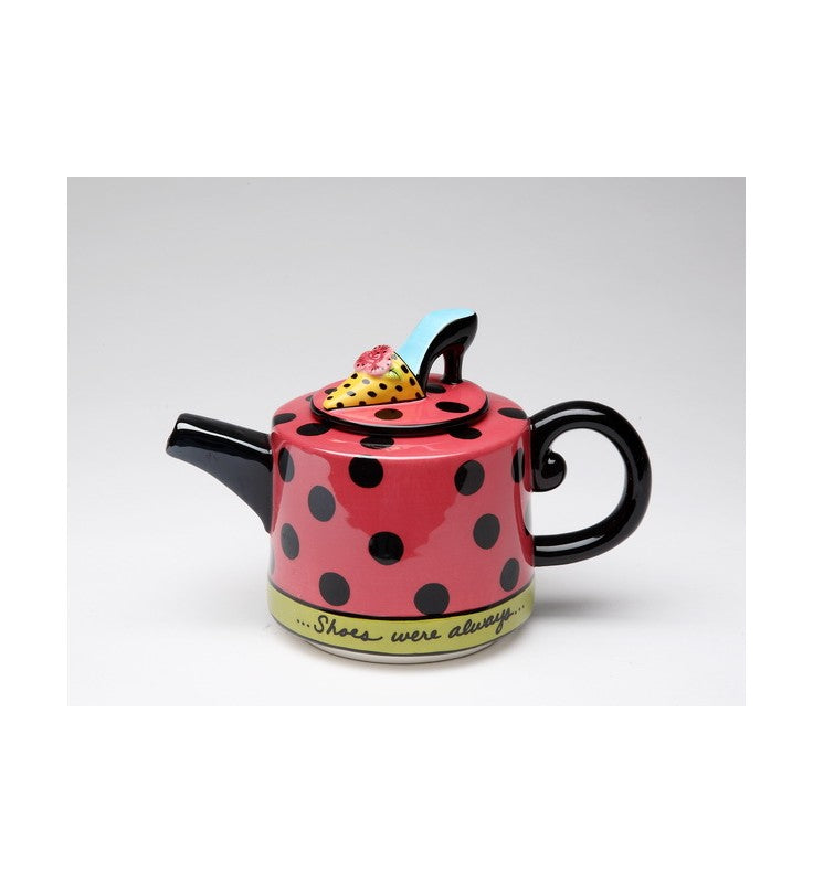 Ceramic Shoes On Her Mind Teapot Afternoon Tea Party Kitchen Decor Cafe Decor Gift for Her Shoe Lover Gift - teapot