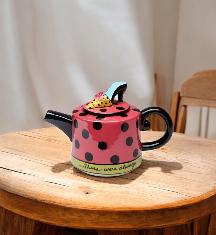 Ceramic Shoes On Her Mind Teapot Afternoon Tea Party Kitchen Decor Cafe Decor Gift for Her Shoe Lover Gift - teapot