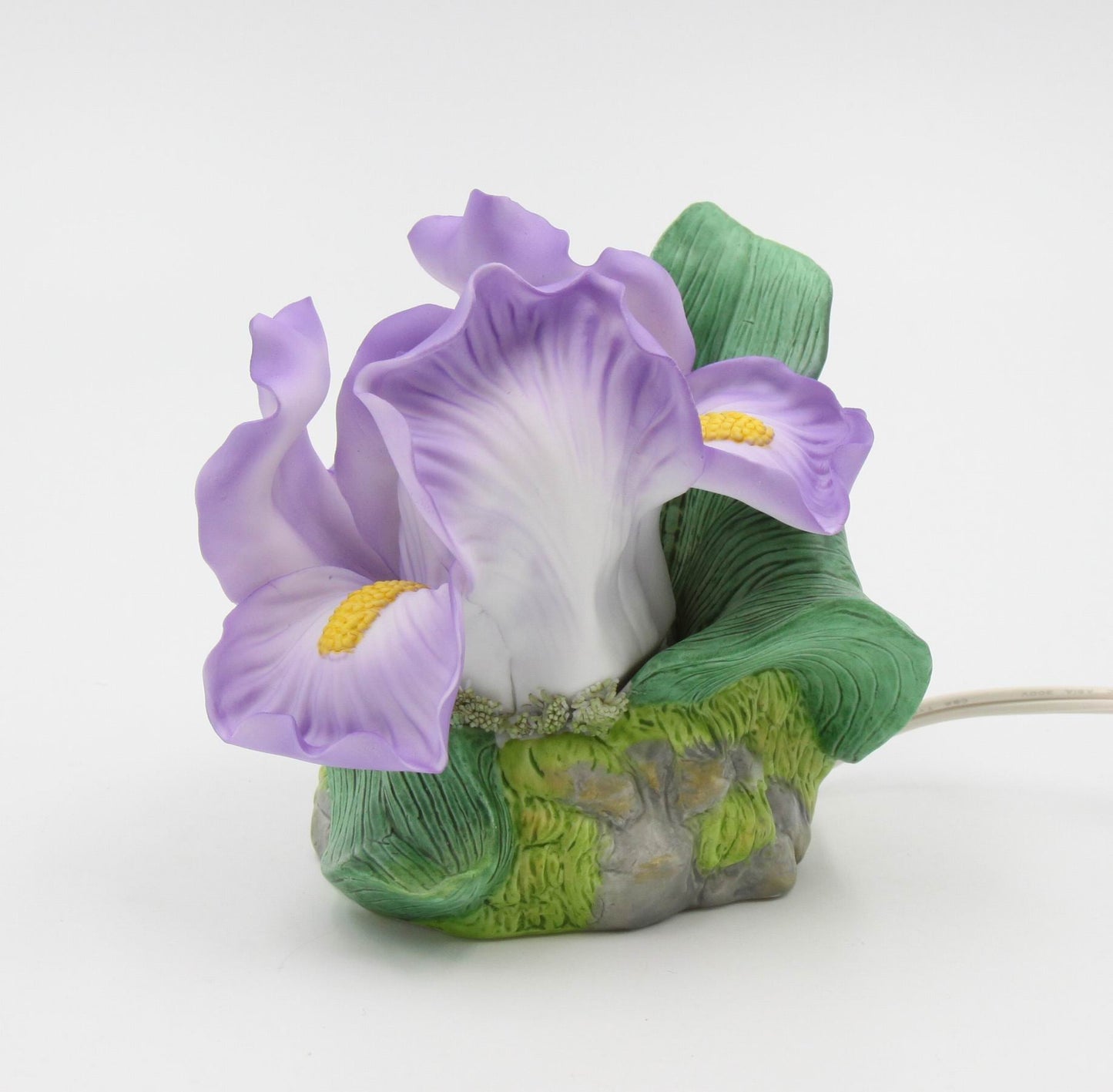 Ceramic Small Size Iris Flower Nightlight Spring Decor Garden Decor Gift for Her Gift for Mom Farmhouse Home Decor