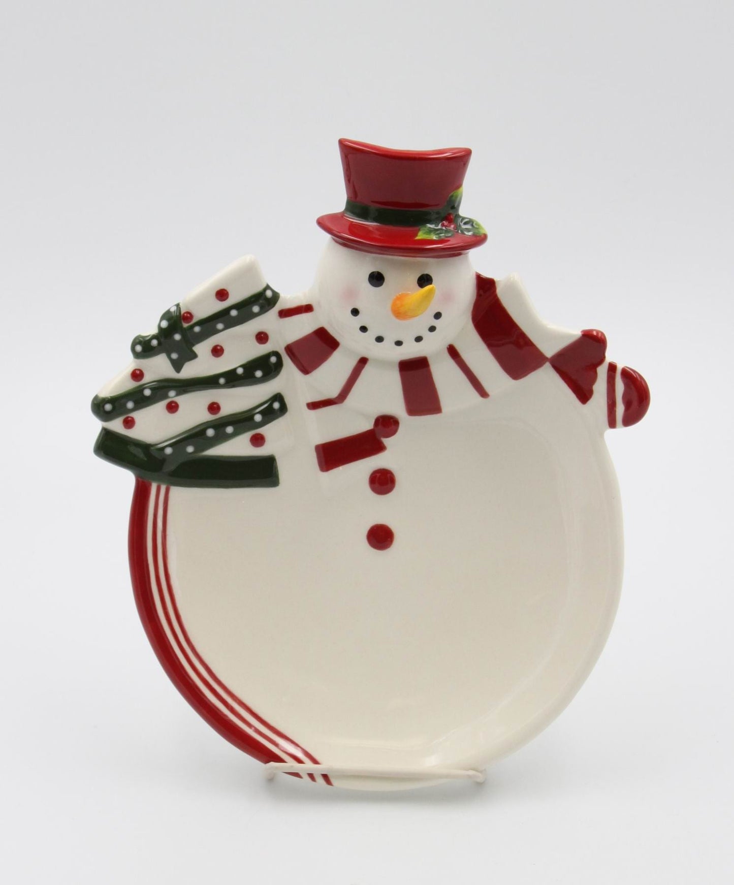 Ceramic Snowman Plate Home Décor Gift for Her Gift for Mom Kitchen Décor Christmas Décor - Plates