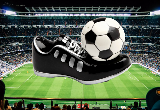 Ceramic Soccer Ball and Cleats Salt and Pepper Shakers Home Décor Gift for Him Gift for Dad Kitchen Décor Game Room