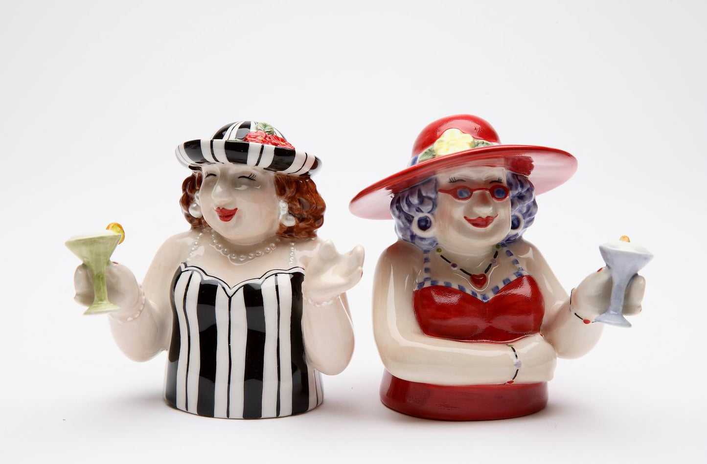 Ceramic Sophisticated Ladies at Happy Hour Salt and Pepper Shakers Home Décor Gift for Her Gift for Mom Kitchen Décor