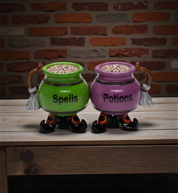 Ceramic Spells & Potions Pot Salt and Pepper Shakers Kitchen Decor Game Room Decor Gift for Her - Salt & Pepper Shakers