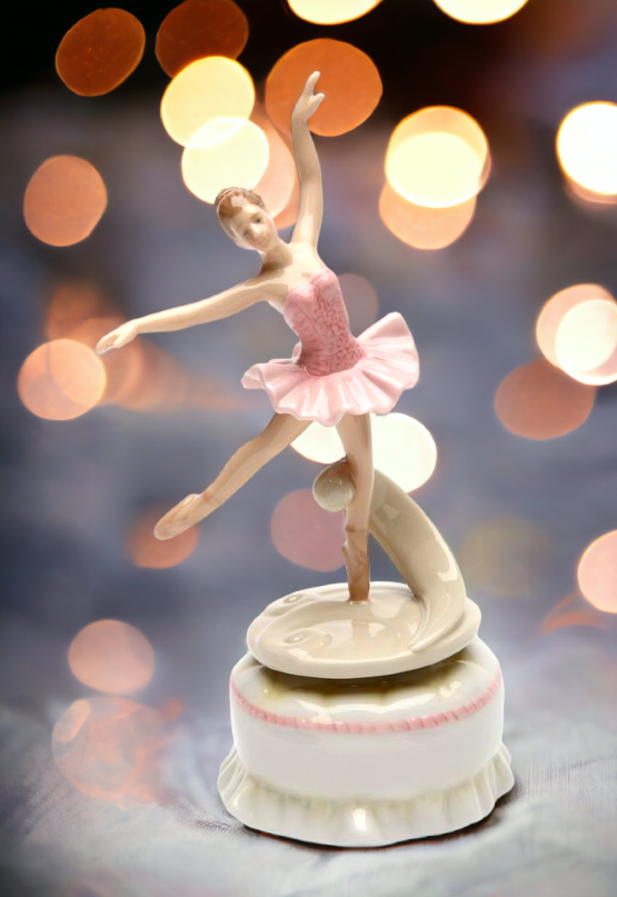 Ceramic Spinning Ballerina Music Box Home Décor Gift for Her Gift for Daughter Gift for Ballerina Dancer - Music Boxes
