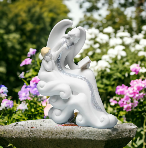 Ceramic Story Telling Angel Figurine Home Décor Religious Décor Religious Gift Church Décor Baptism Gift - Figurine
