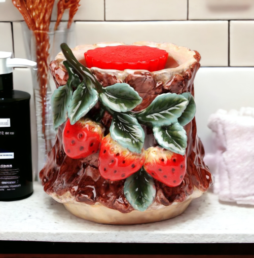 Ceramic Strawberry Tart Burner Home Décor Gift for Her Gift for Mom Kitchen Décor Farmhouse Décor Bathroom Decor