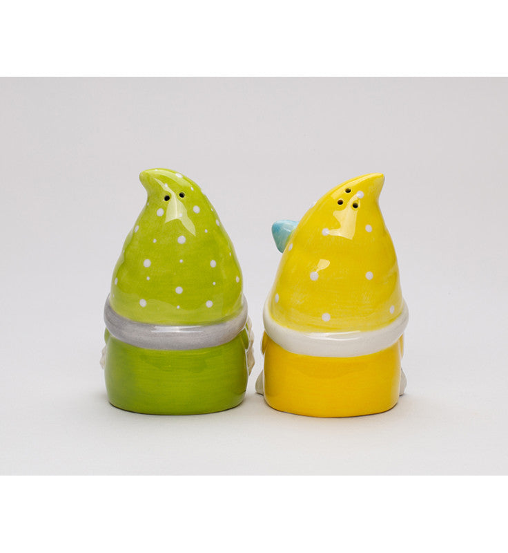 Ceramic Summer Lemon Gnome Salt and Pepper Shakers Gnome Lover Gift Fairy Garden Decor Summer Decor Kitchen Decor