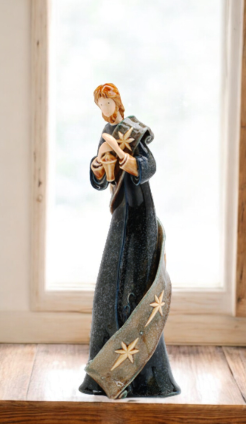 Ceramic Tall Joseph Figurine Nativity Piece Religious Decor Religious Gift - Figurine