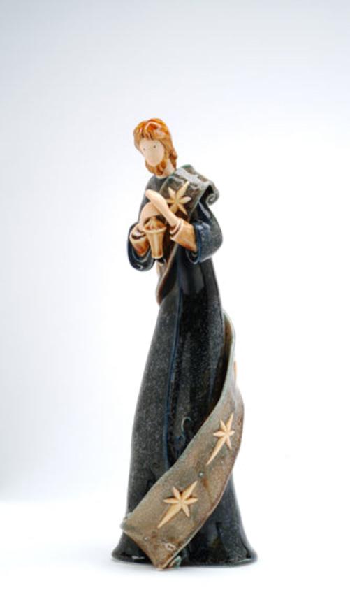 Ceramic Tall Joseph Figurine Nativity Piece Religious Decor Religious Gift - Figurine