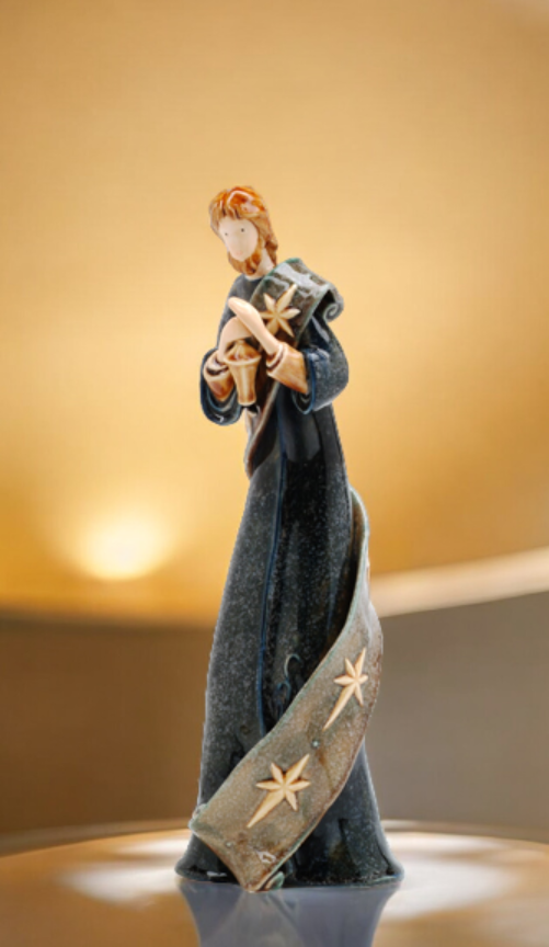Ceramic Tall Joseph Figurine Nativity Piece Religious Decor Religious Gift - Figurine