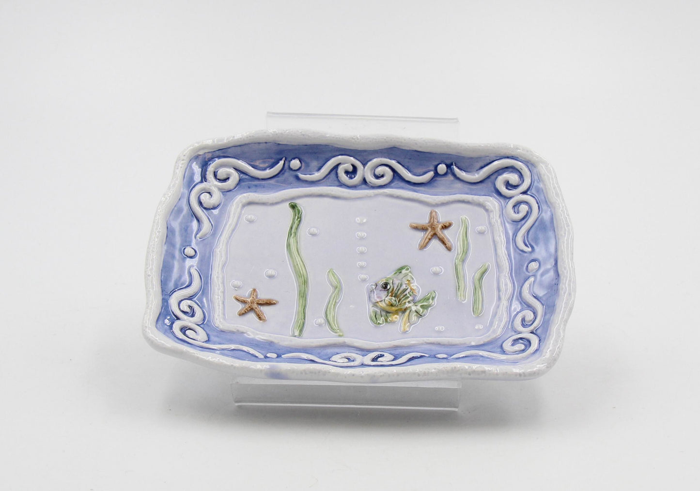 Ceramic Tropical Fish Soap Dish Home Décor Gift for Her Gift for Mom Kitchen Décor Bathroom Vanity Decor - Soap Dishes