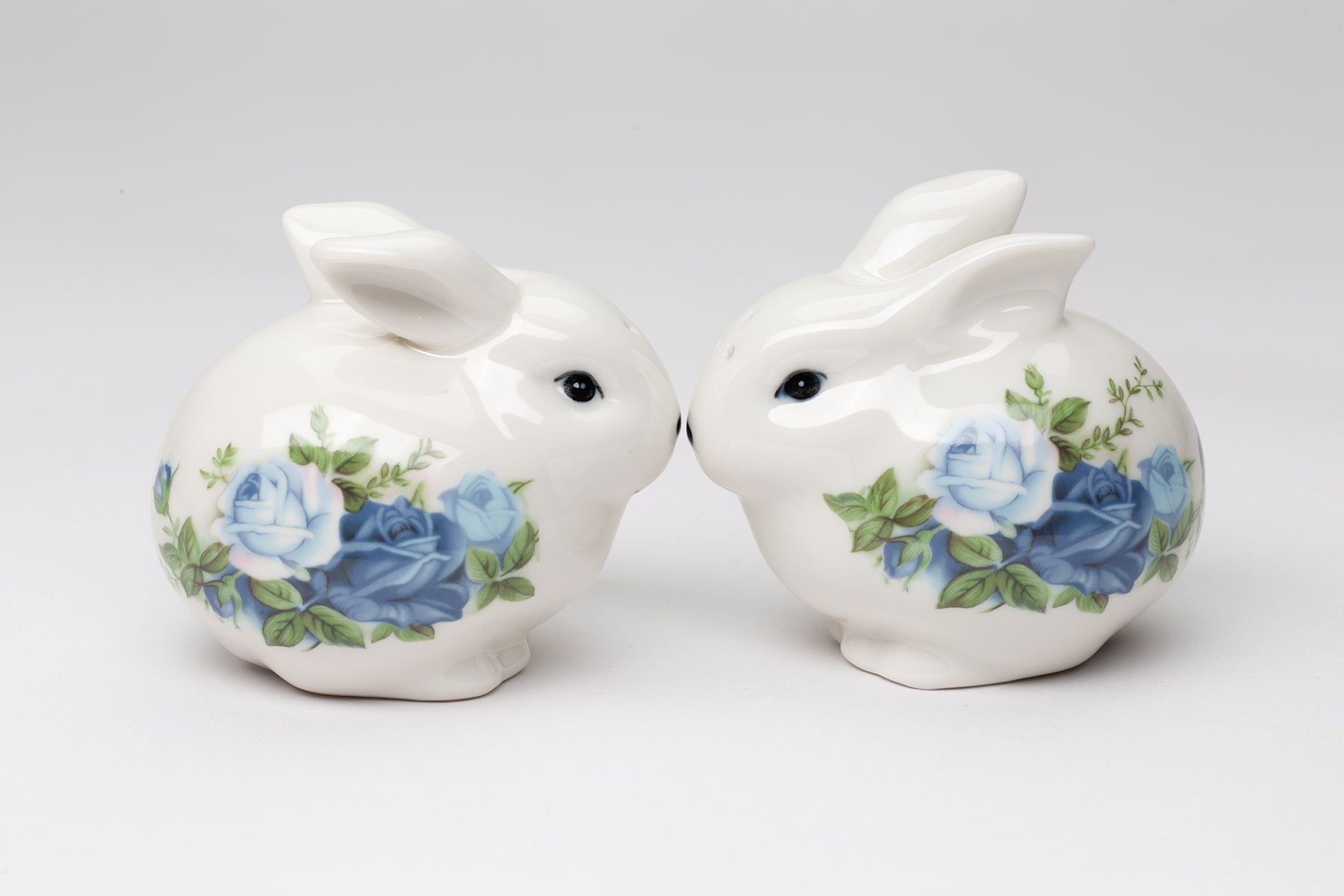 Ceramic Victorian Easter Bunny Salt And Pepper Shakers Spring Decor Gift for Mom - Salt & Pepper Shakers