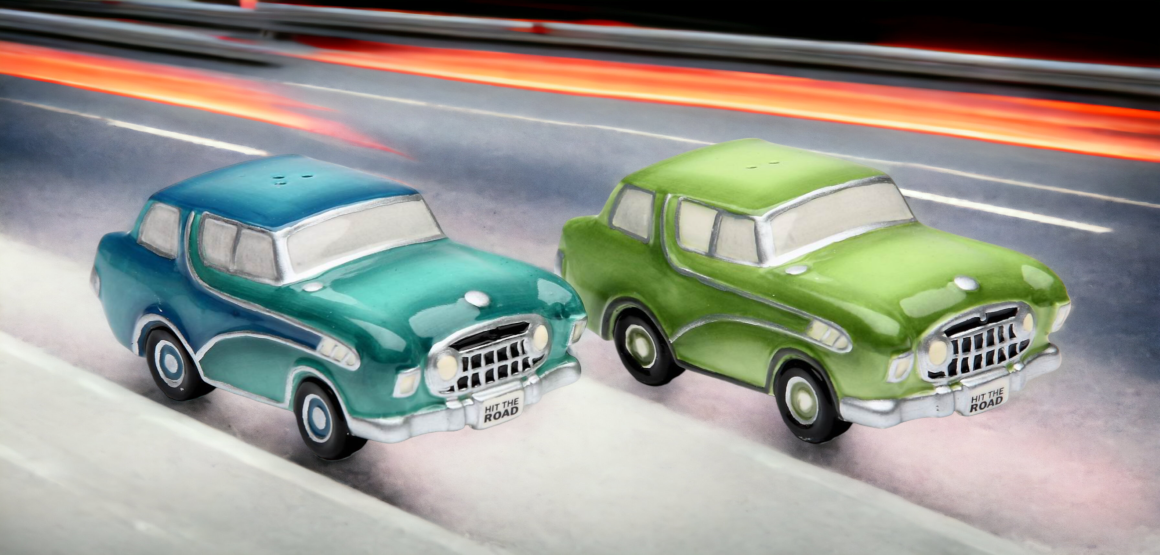 Ceramic Vintage Cars Salt & Pepper Shakers Home Décor Gift for Him Gift for Dad Kitchen Décor Office Decor - Salt &