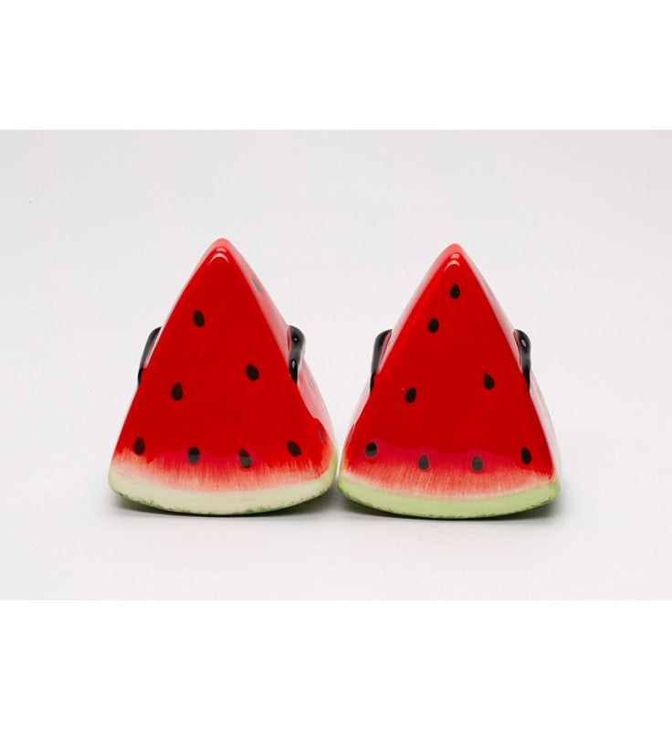Ceramic Watermelon Wearing Sunglasses Salt and Pepper Shakers Summer Kitchen Decor Gift for Her - Salt & Pepper Shakers