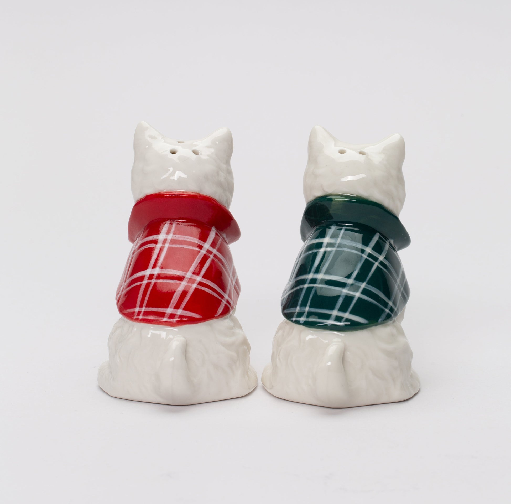 Ceramic Westie Dogs with Winter Capes Salt and Pepper Shakers Home Décor Gift for Her Gift for Mom Kitchen Décor