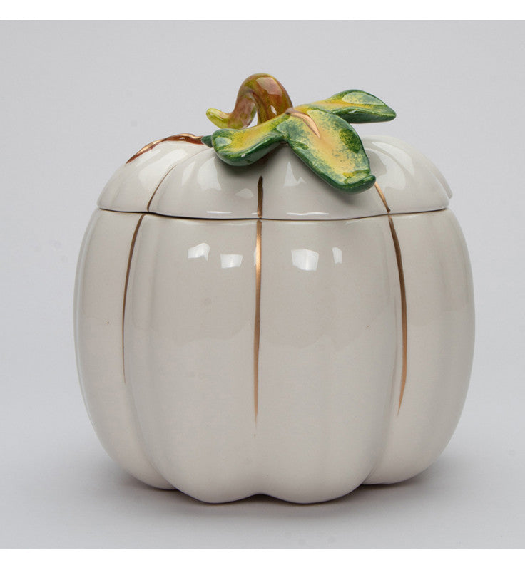 Ceramic White Pumpkin Candy Box Home Décor Gift for Her Gift for Mom Kitchen Décor Fall Décor Thanksgiving Décor