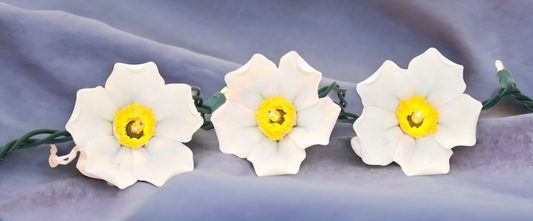 Ceramic White Rose Flower Light Covers Wedding Decor Romantic Decor Christmas Decor Gift for Her Gift for Mom - Night