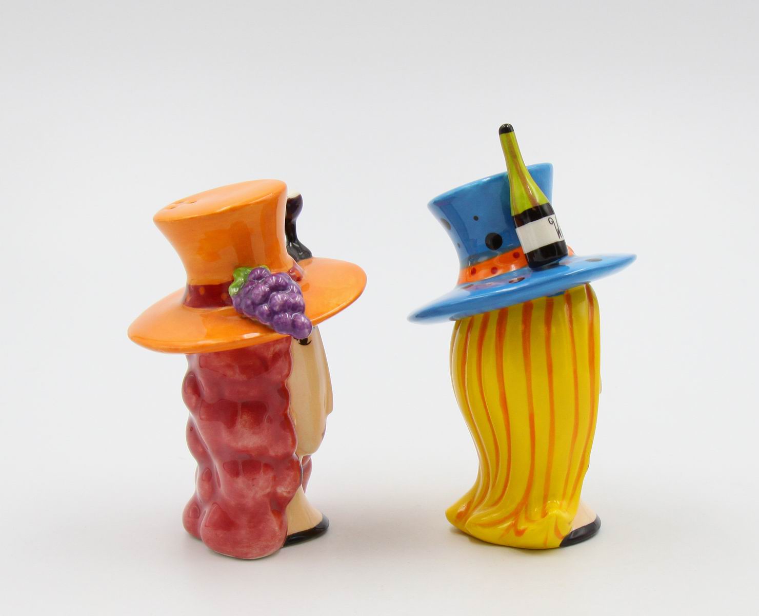 Ceramic Wine Loving Ladies Salt and Pepper Shakers Home Décor Gift for Her or Mom Gift for Friend or Coworker Kitchen
