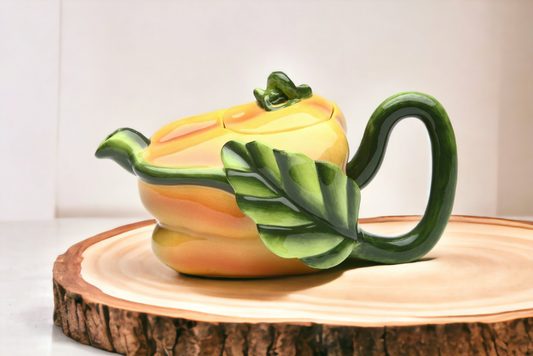 Ceramic Yellow Pepper Teapot Gift for Her Gift for Mom Tea Party Décor Café Décor Farmhouse Kitchen Décor - teapot