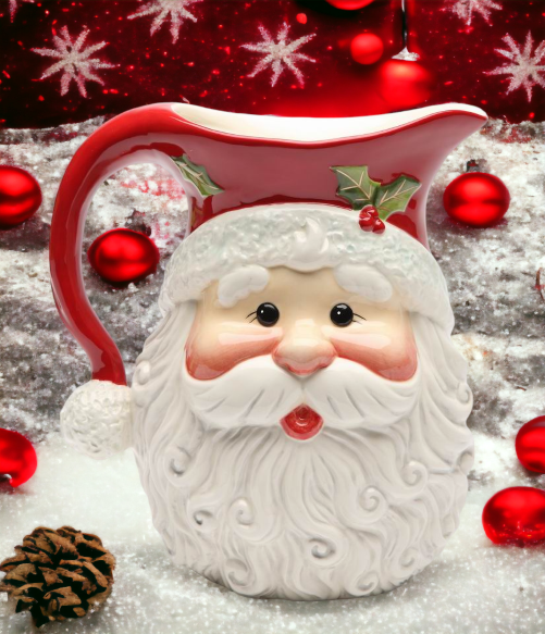 Christmas Decor Santa Claus Drink Pitcher Home Décor Gift for Her Gift for Mom Kitchen Décor Christmas Décor - pitcher