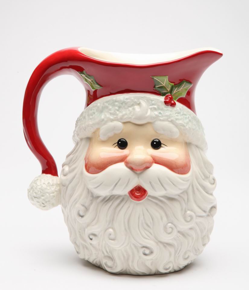 Christmas Decor Santa Claus Drink Pitcher Home Décor Gift for Her Gift for Mom Kitchen Décor Christmas Décor - pitcher