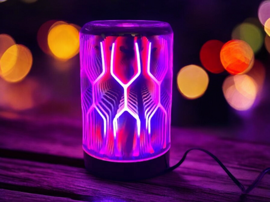 Diffusers For Essential Oils 3D Glass Art -Chromosome- Oil Diffuser with Alternating Colors Bedroom Decor Gift for Her