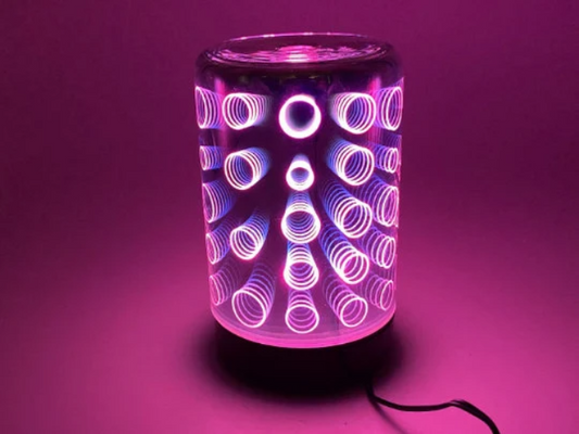 Diffusers For Essential Oils 3D Glass Art -Circles- Oil Diffuser with Alternating Colors Bedroom Decor Gift for Her