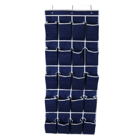 Blue Hanging Shoe Storage with Socks Organizer Set