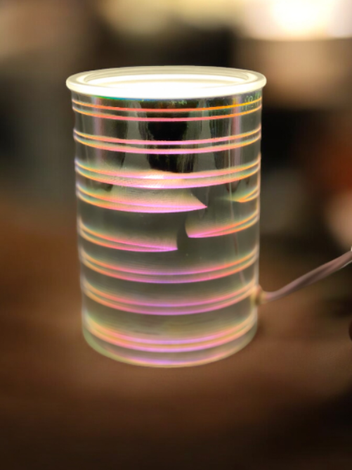 Electric Glass Tart Warmer with 3D Art-Stripes Bedroom Decor Bathroom Decor Gift for Her - tart warmer