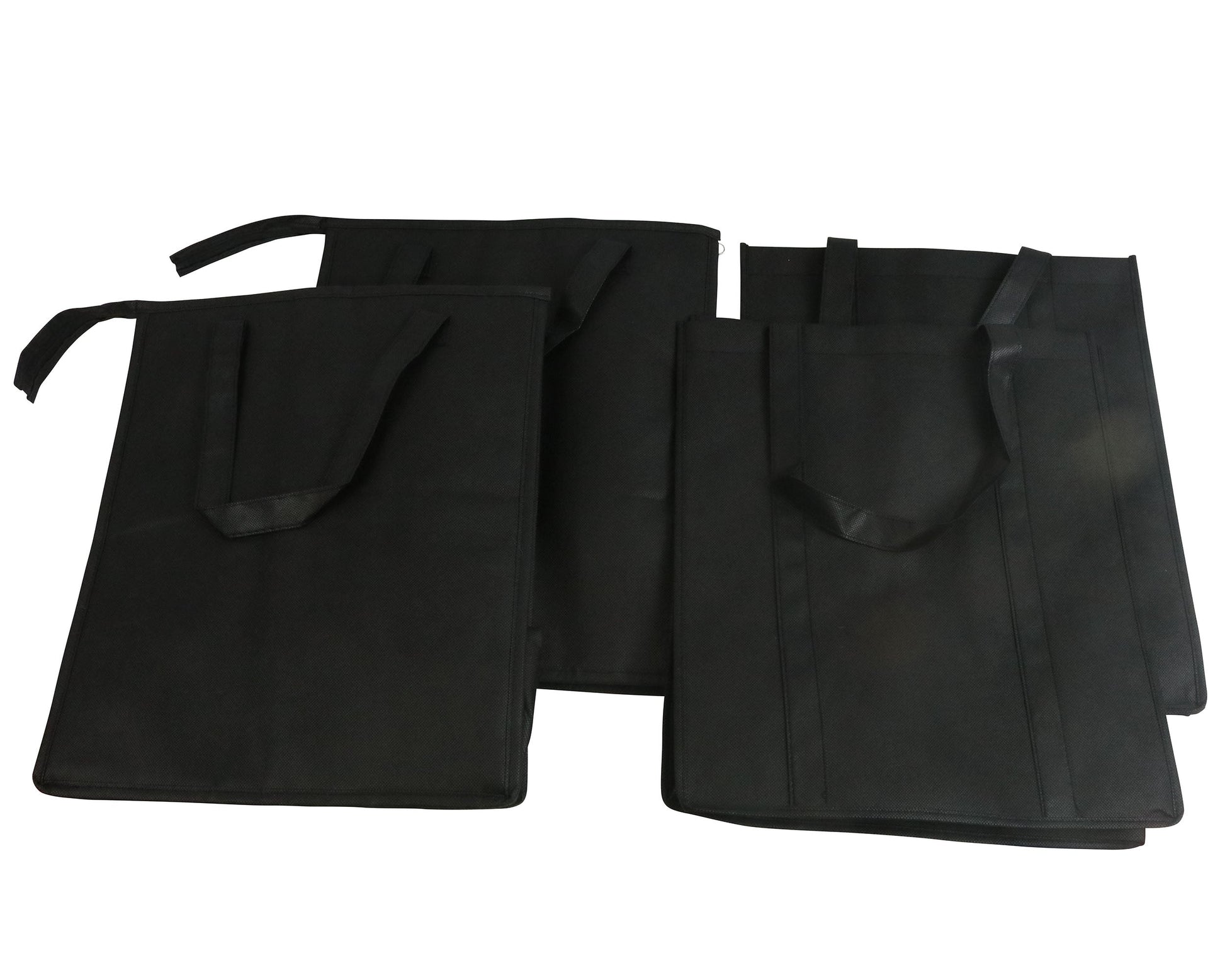 Environment Friendly Reusable Black Grocery Bags 2 Insulated 2 Non-Insulated (Set of 4) - Grocery Bags