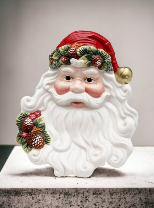 Evergreen Holiday Santa Plate Home Décor Gift for Her Gift for Mom Kitchen Décor Christmas Décor - Plates