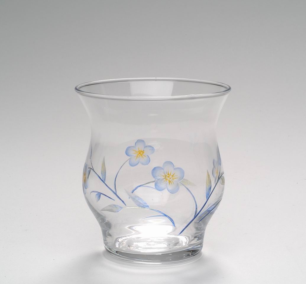 Glass Tealight Candle Holder with Hand Painted Flowers Home Décor Gift for Her Gift for Mom Kitchen Décor Bedroom Decor