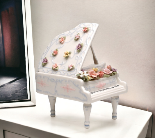 Hand Crafted Ceramic Grand Piano Music Box - Music Boxes