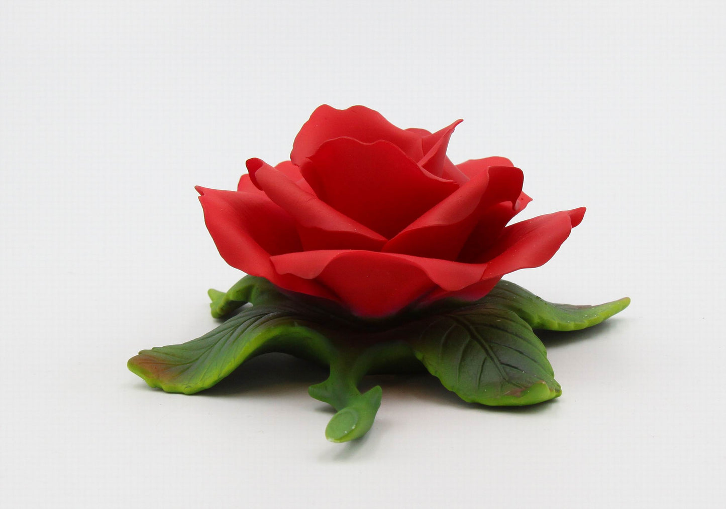 Hand Crafted Ceramic Red Rose Candle Holder-Candle NOT Included Valentines Day Decor Wedding Décor or Gift Anniversary