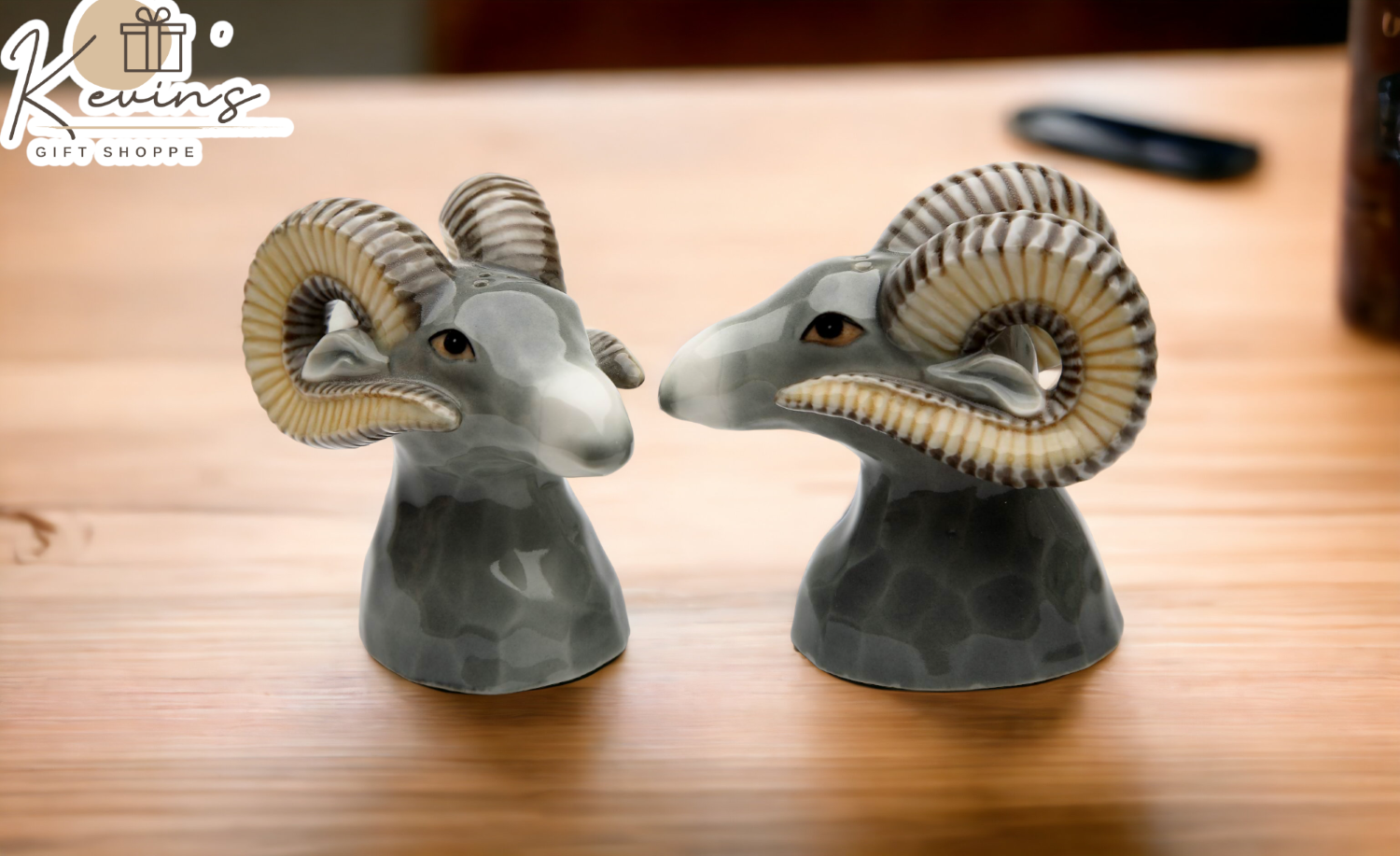 Hand Painted Ceramic Rams Salt & Pepper Shakers Home Décor Gift for Her Gift for Mom Kitchen Décor - Salt & Pepper