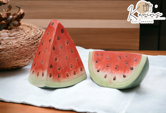 Hand Painted Ceramic Watermelon Salt & Pepper Shakers Home Décor Gift for Her Gift for Mom Kitchen Décor Summer Decor