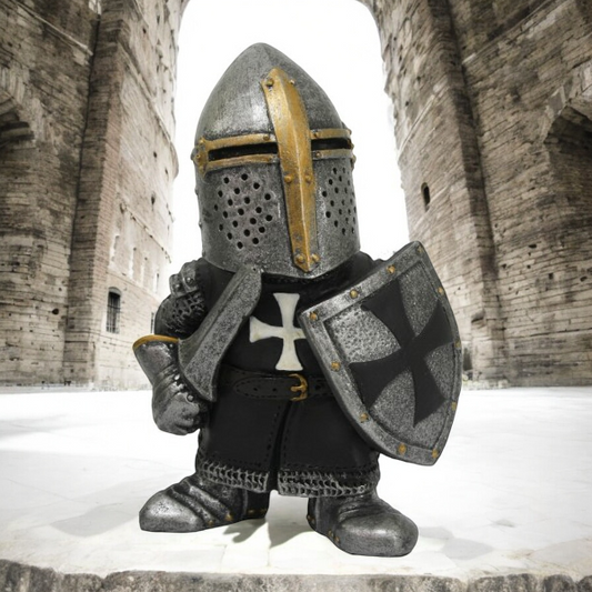 Polyresin Medieval Knight with Sword and Shield Figurine Medieval Decor Gift for Him Boardgame Piece Decor - Figurine