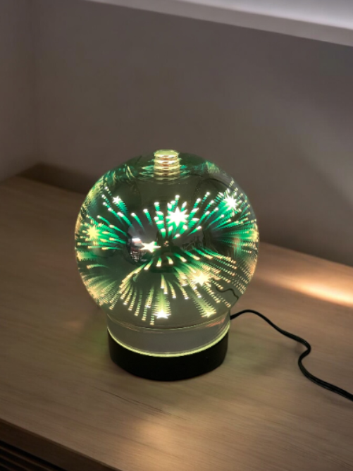 Sphere Diffusers For Essential Oils 3D Glass Art -Fireworks- Oil Diffuser with Alternating Colors Bedroom Decor Gift