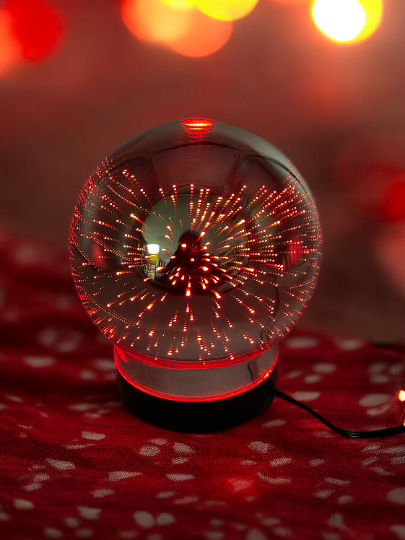 Sphere Diffusers For Essential Oils 3D Glass Art -Fireworks- Oil Diffuser with Alternating Colors Bedroom Decor Gift