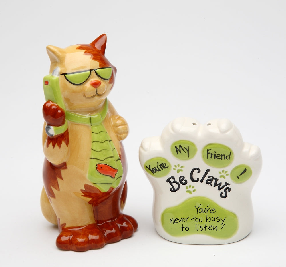 Be Claws - You're Never Too Busy To Listen Cat Salt & Pepper - kevinsgiftshoppe